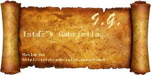 Istók Gabriella névjegykártya