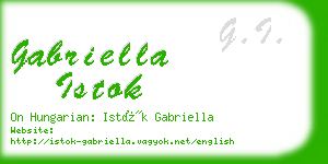 gabriella istok business card